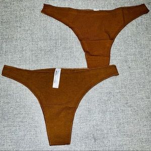 2 new Cotton Spandex Jersey Invisi-Thongs